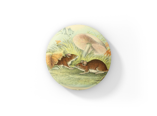 Field Mouse Pin Back Button, Magnet, Keychain