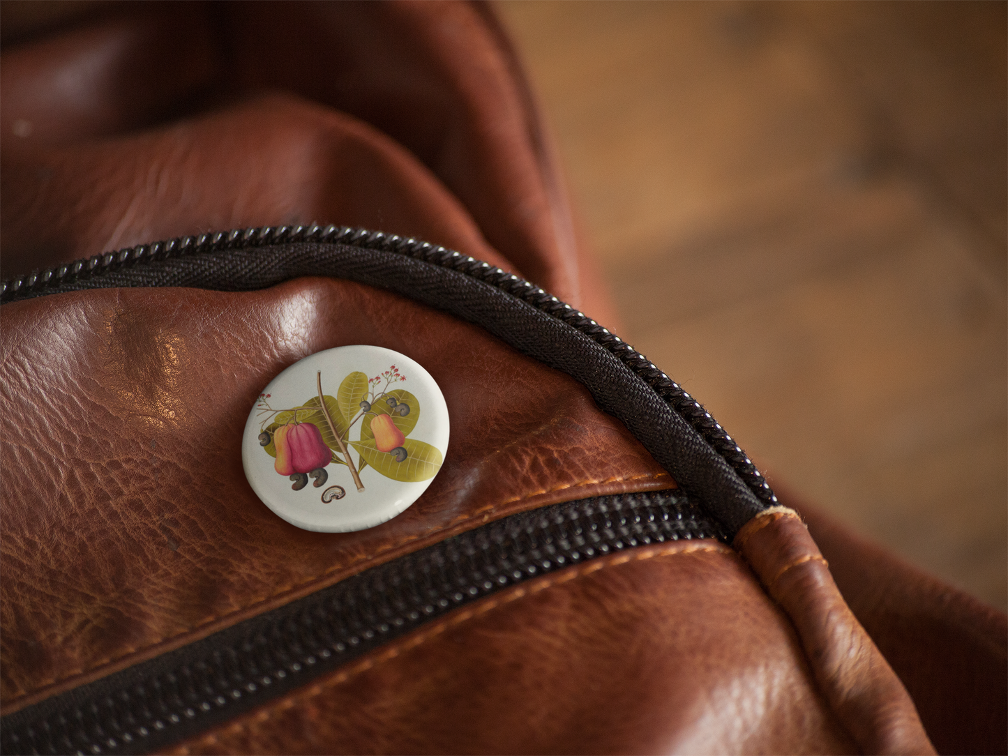 Cashew Plant Pin Back Button, Magnet, Keychain