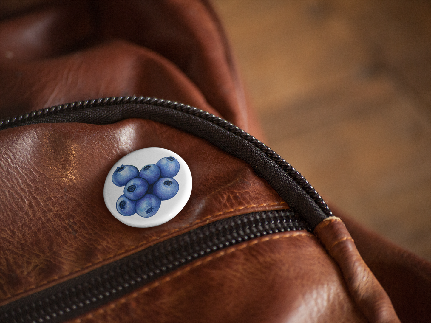 Blueberry Pin Back Button, Magnet, Keychain