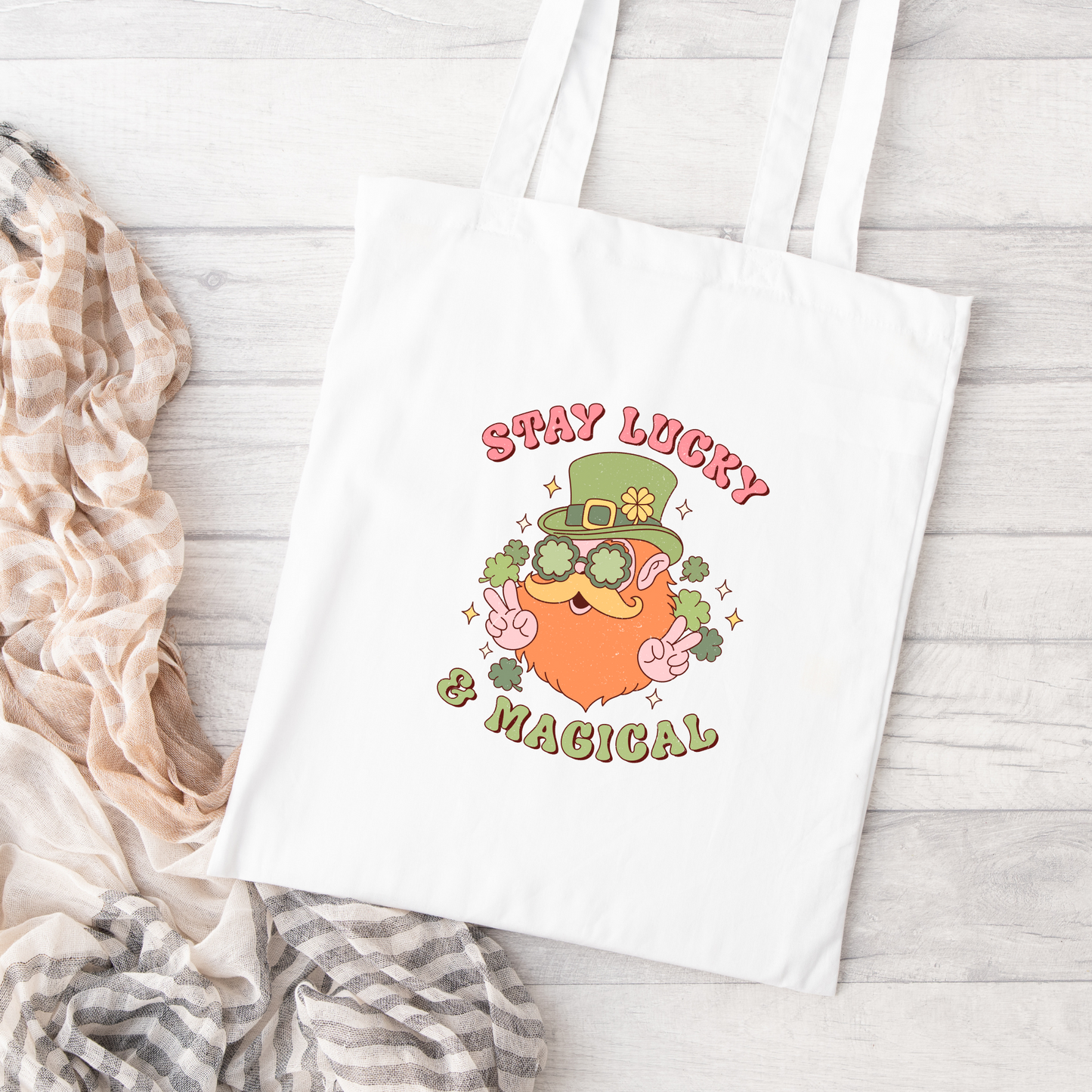Stay Lucky And Magical Tote Bag, Reusable Tote Bag, St Patricks Day Tote Bag