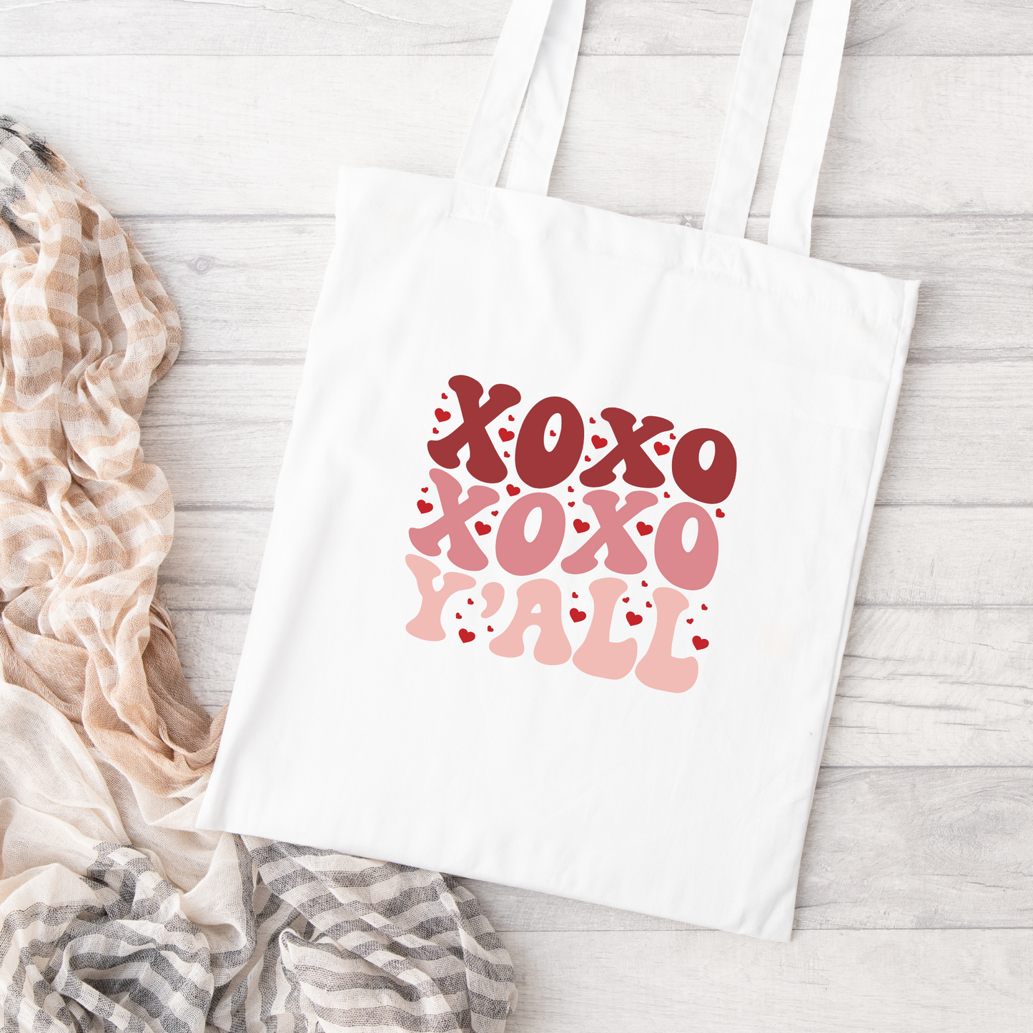 XOXO Yall Tote Bag, Reusable Tote Bag, Valentines Day Tote Bag