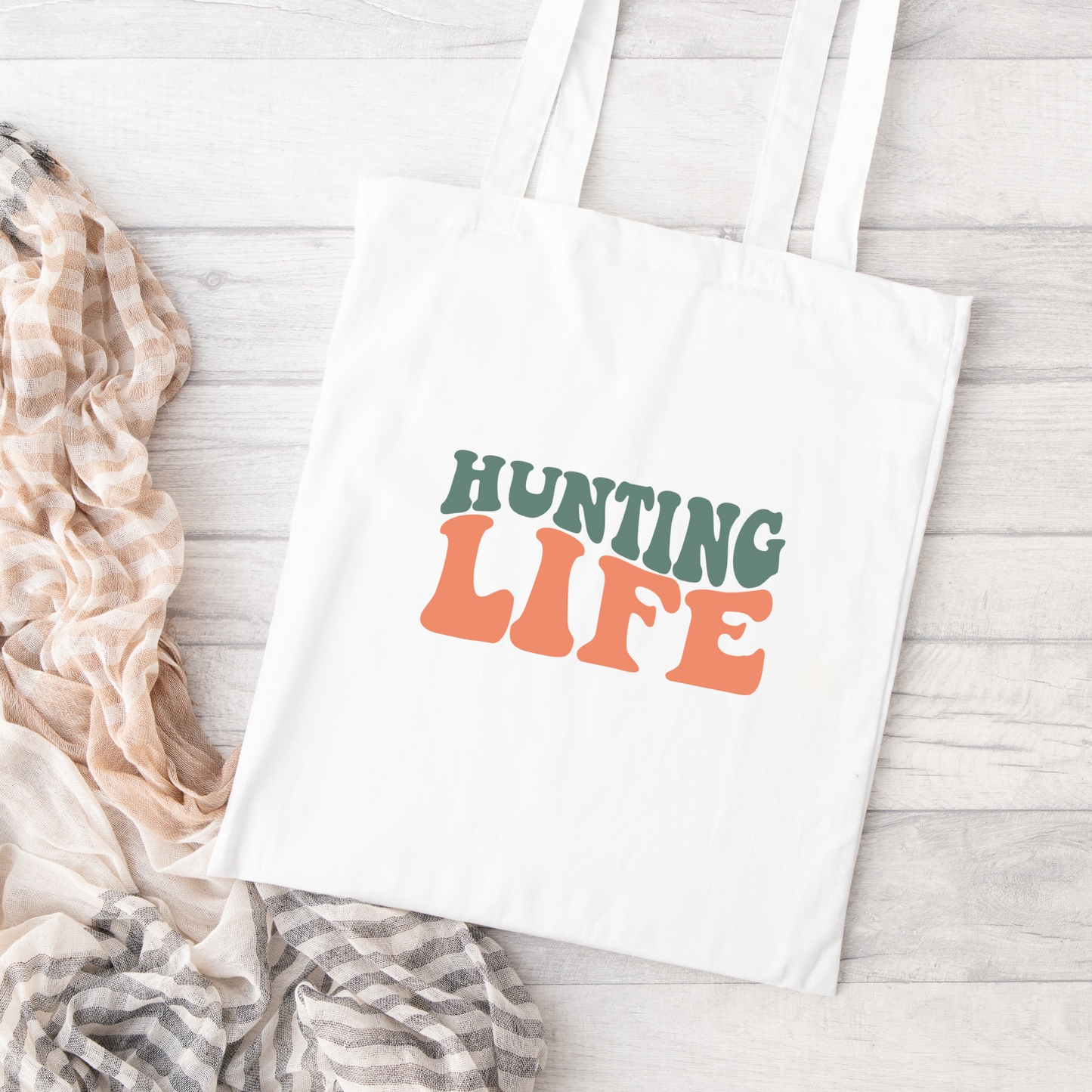 Hunting Life Tote Bag, Hunting Tote, Reusable Bag, Hunting Gift Tote Bag