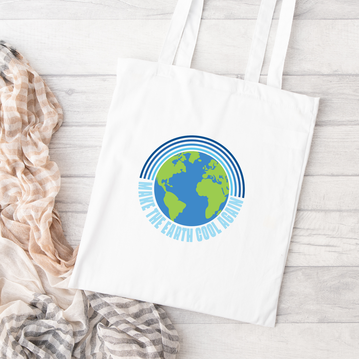 Make Earth Cool Again Tote Bag, Planet Earth Tote Bag, Reusable Tote Bag