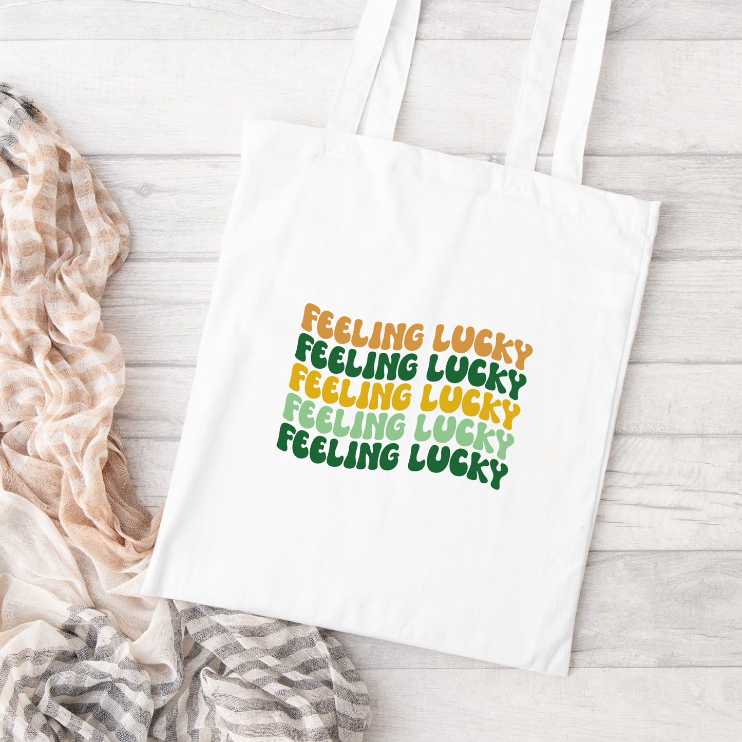 Feeling Lucky Tote Bag, Reusable Tote Bag, St Patricks Day Tote Bag