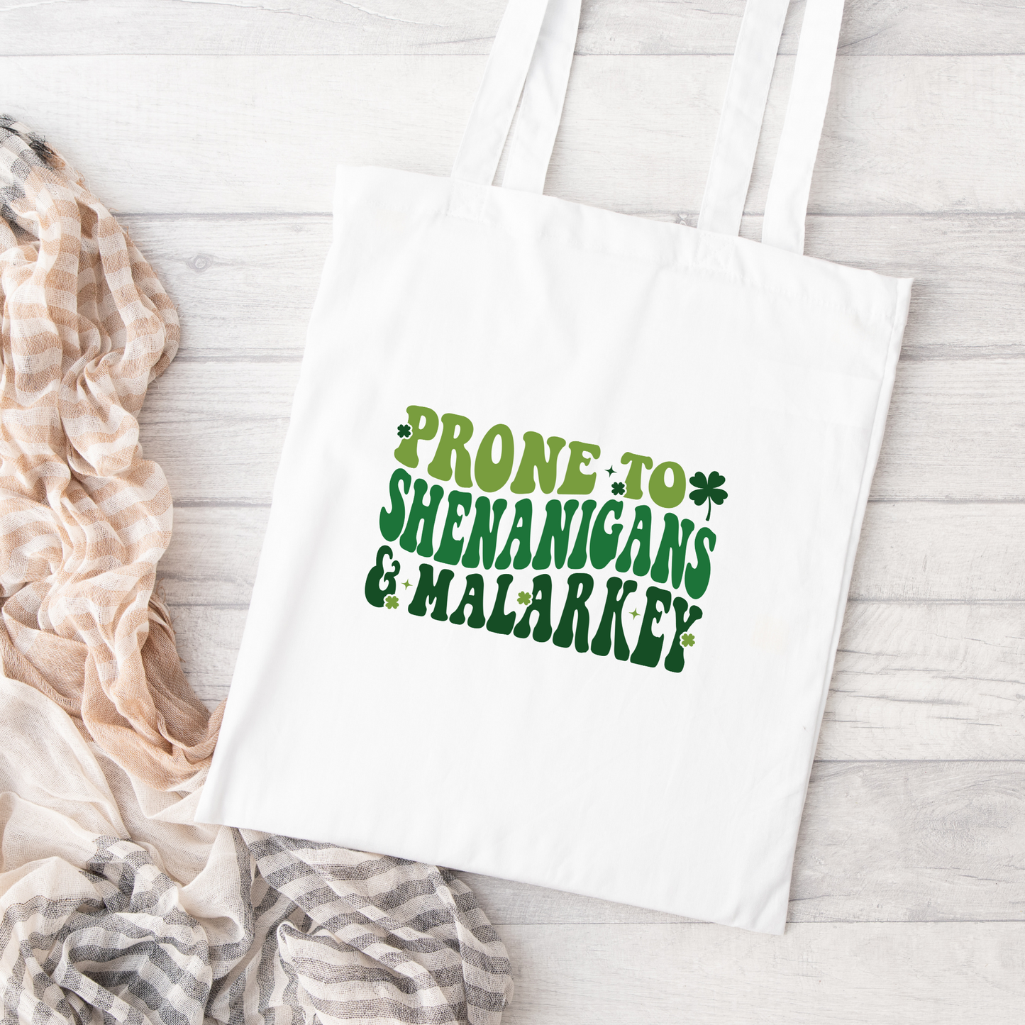 Prone To Shenanigans And Malarkey Tote Bag, Reusable Tote Bag, St Patricks Day Tote Bag