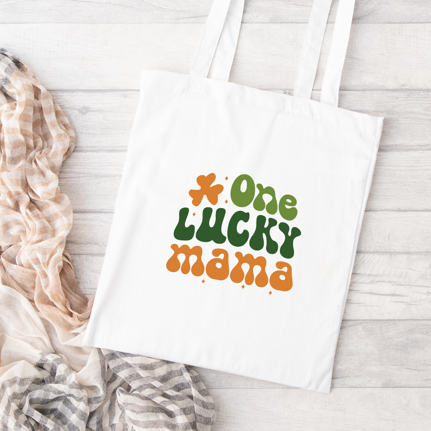 One Lucky Mama Tote Bag, Reusable Tote Bag, St Patricks Day Tote Bag