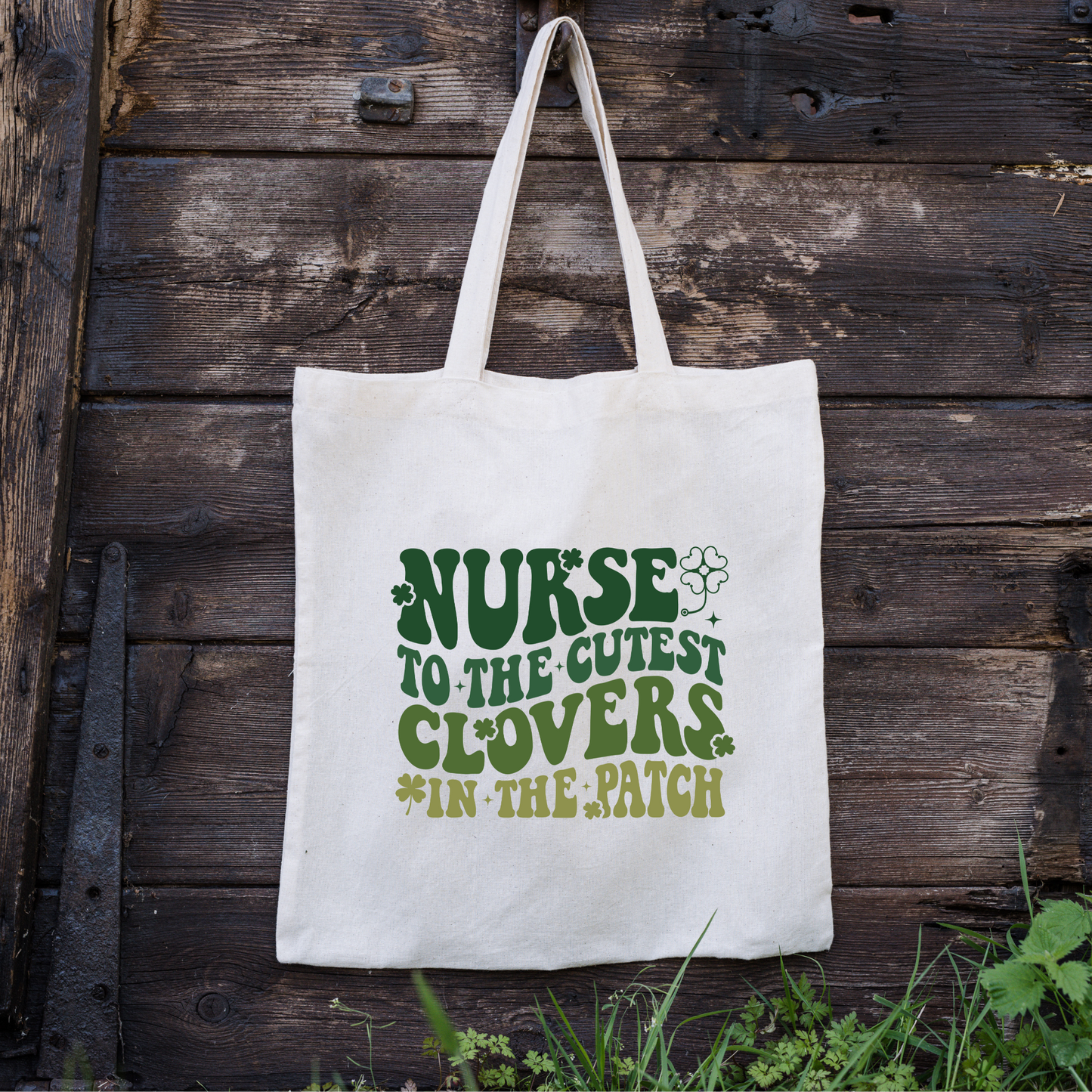 Nurse To The Cutest Clovers In the Patch Tote Bag, Reusable Tote Bag, St Patricks Day Tote Bag