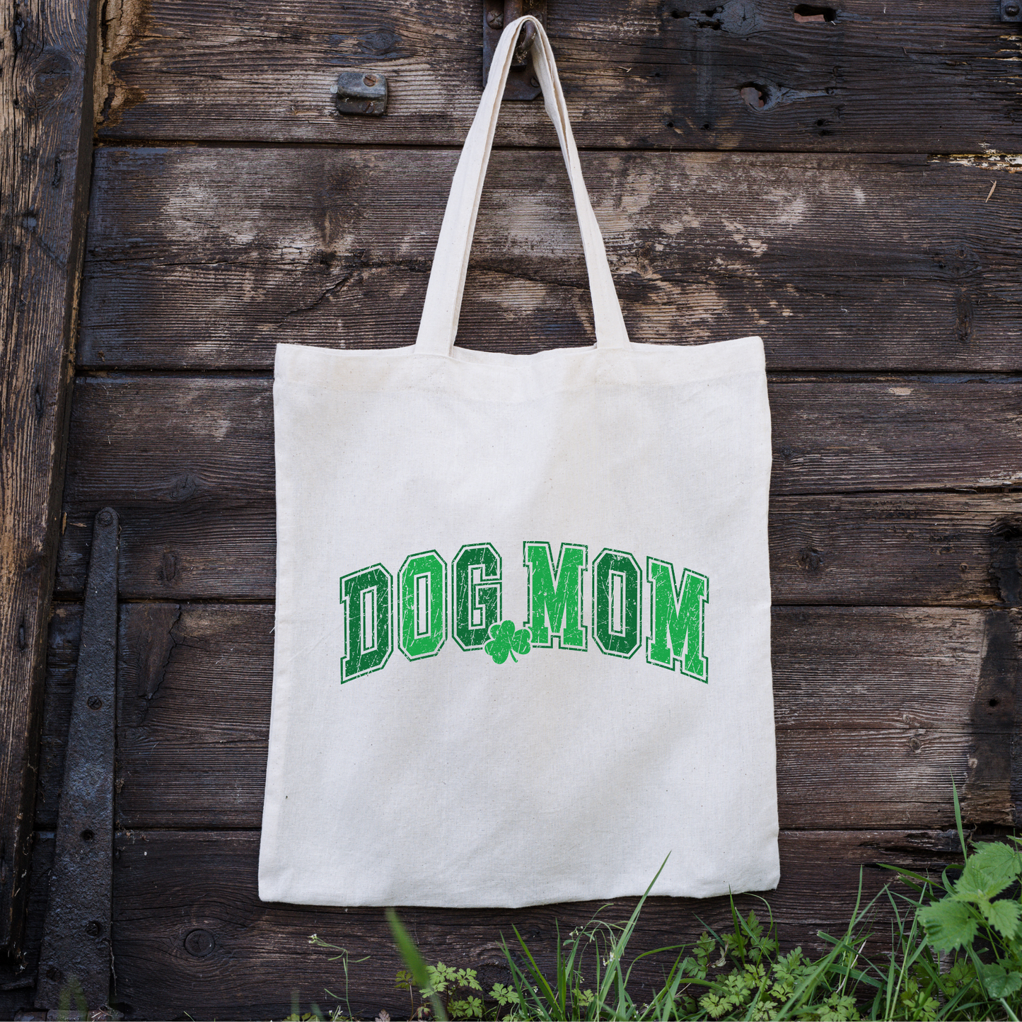 Dog Mom Tote Bag, Reusable Tote Bag, St Patricks Day Tote Bag