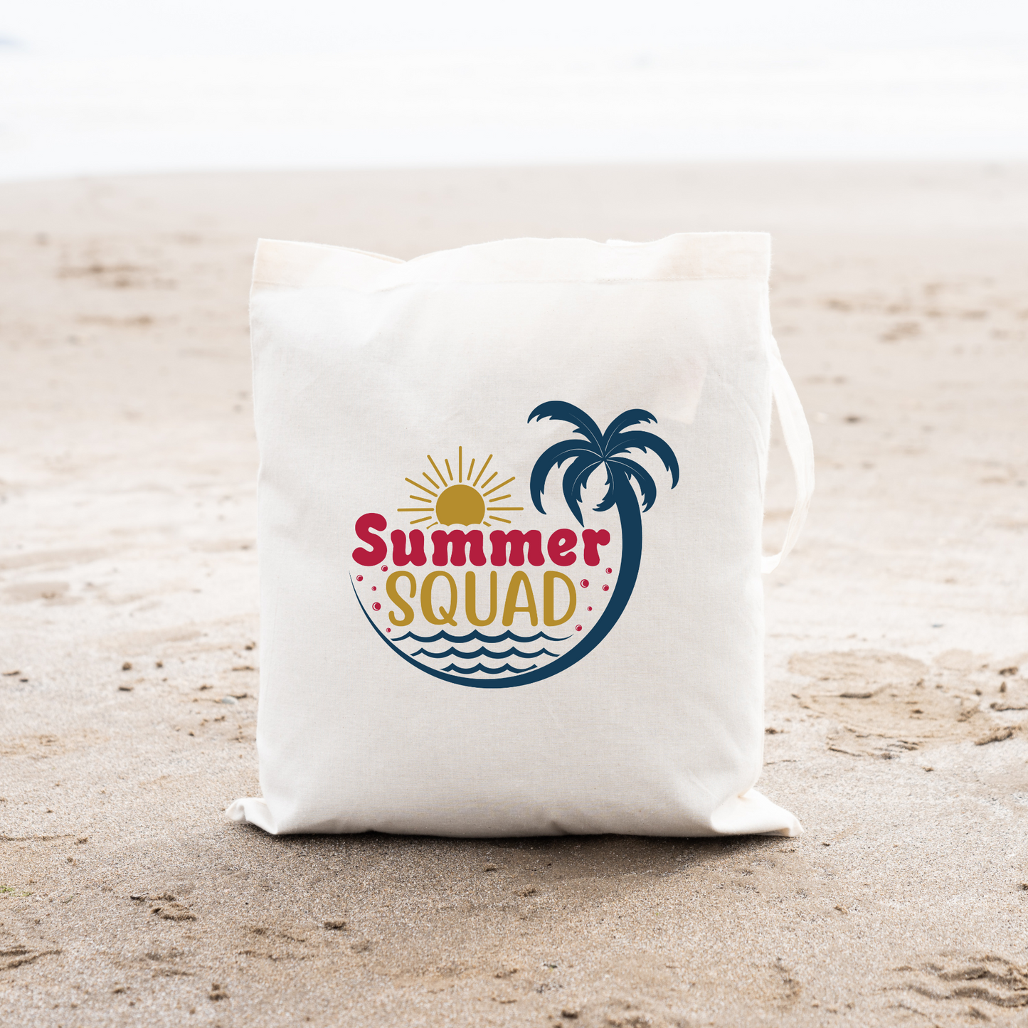 Summer Squad Tote Bag, Reusable Canvas Tote