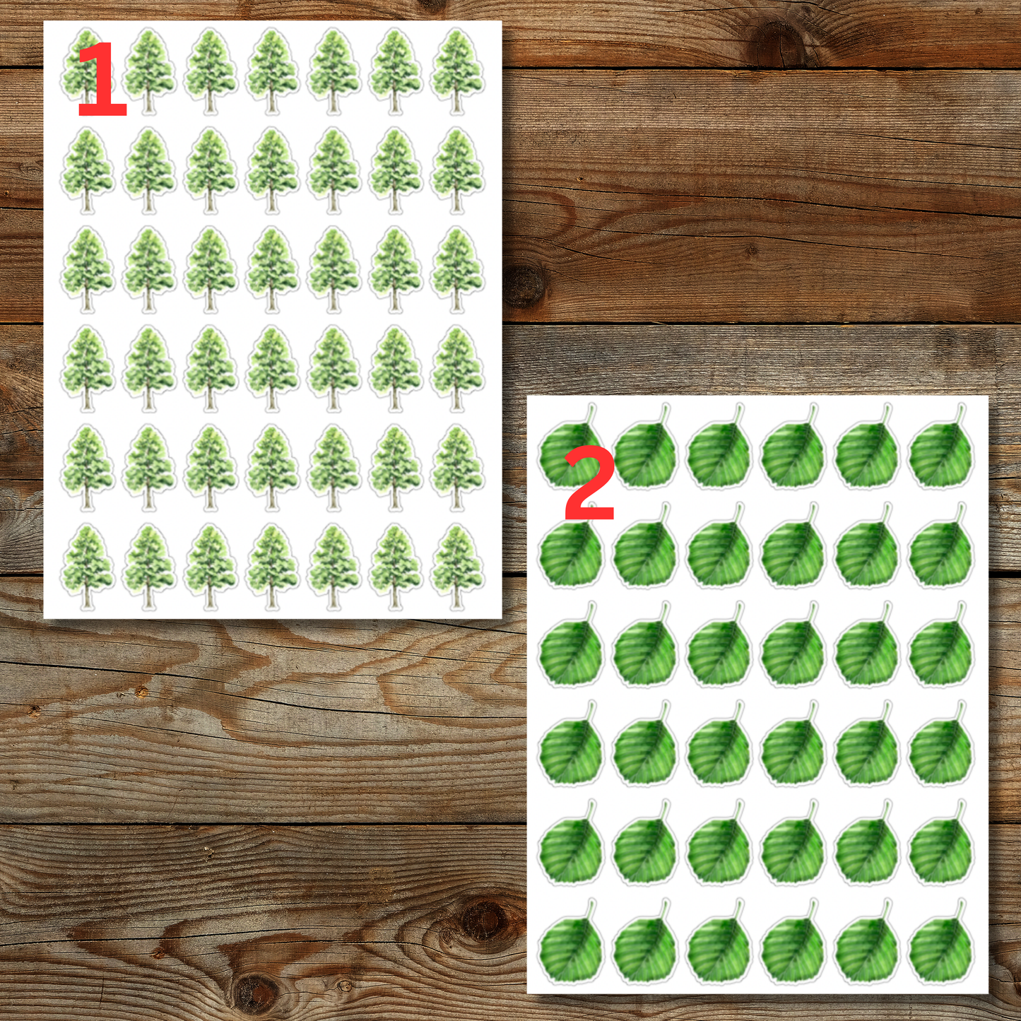 Alder Tree & Leaf Sticker Sheet