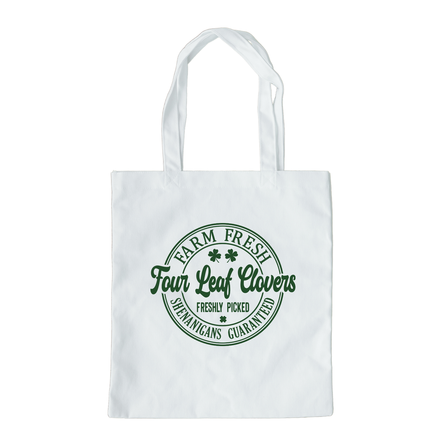 Farm Fresh Four Leaf Clovers Tote Bag, Reusable Tote Bag, St Patricks Day Tote Bag