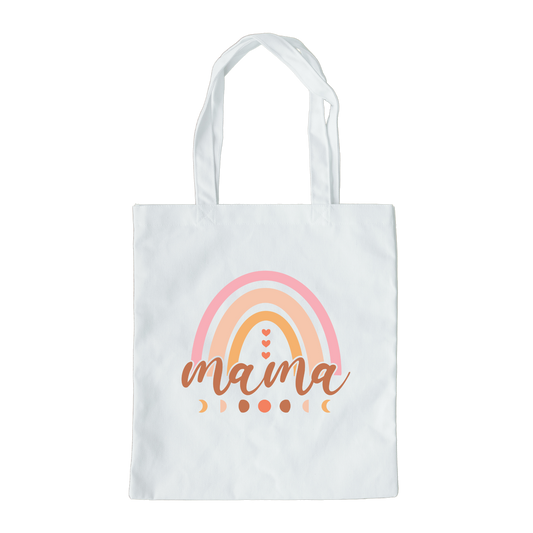 Mama Rainbow Tote Bag, Reusable Canvas Tote