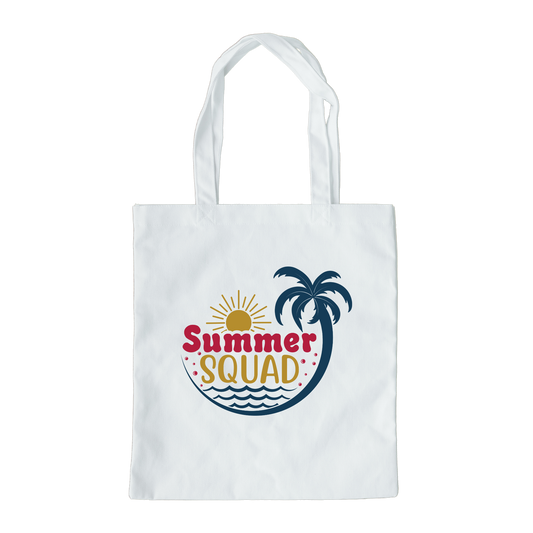 Summer Squad Tote Bag, Reusable Canvas Tote