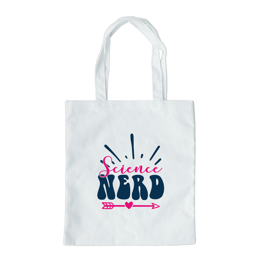 Science Nerd Tote Bag, Reusable Canvas Tote