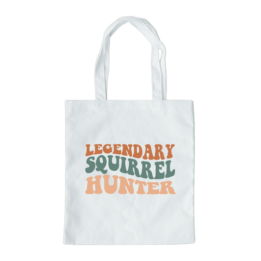 Legendary Squirrel Hunter Tote Bag, Hunting Tote, Reusable Bag, Hunting Gift Tote Bag