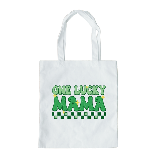 One Lucky Mama Tote Bag, Reusable Tote Bag, St Patricks Day Tote Bag