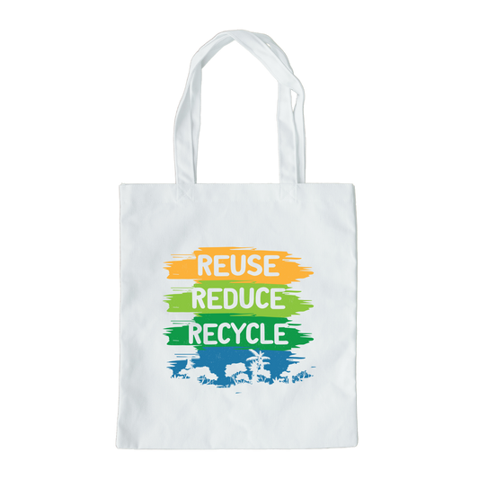 Reuse Reduce Recycle Tote Bag, Conservation Tote Bag, Reusable Tote Bag, Environmental  Tote Bag