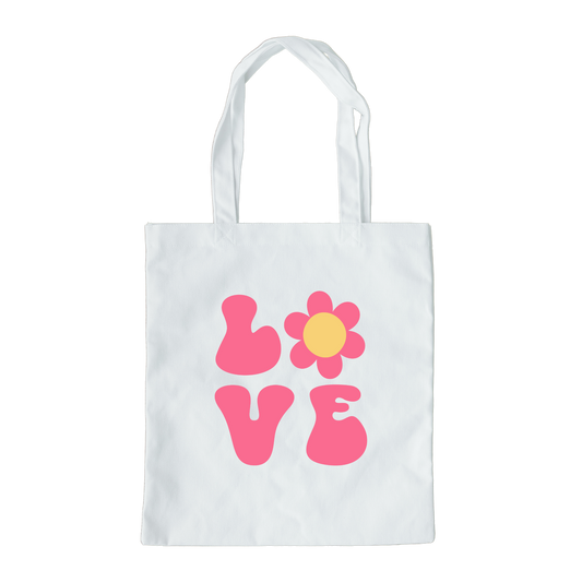 Love Tote Bag, Reusable Tote Bag, Valentines Day Tote Bag