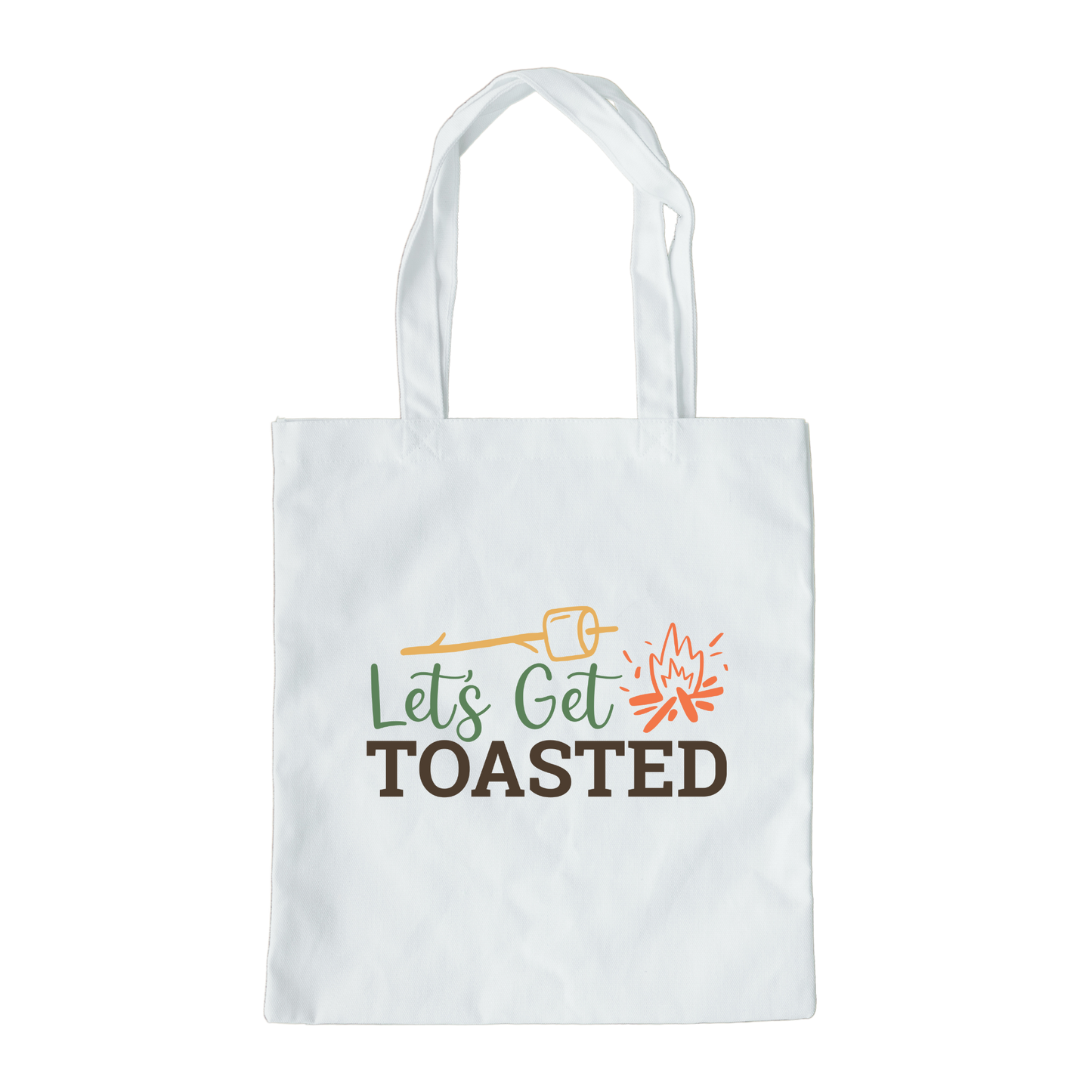 Let's Get Toasted Tote Bag, Reusable Canvas Tote