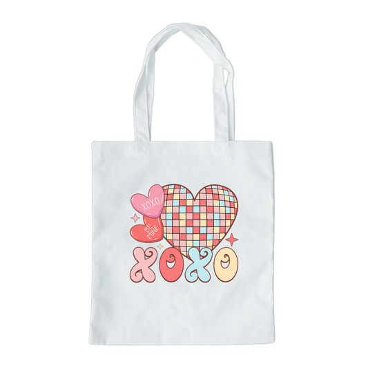 XOXO Heart Tote Bag, Reusable Tote Bag, Valentines Day Tote Bag