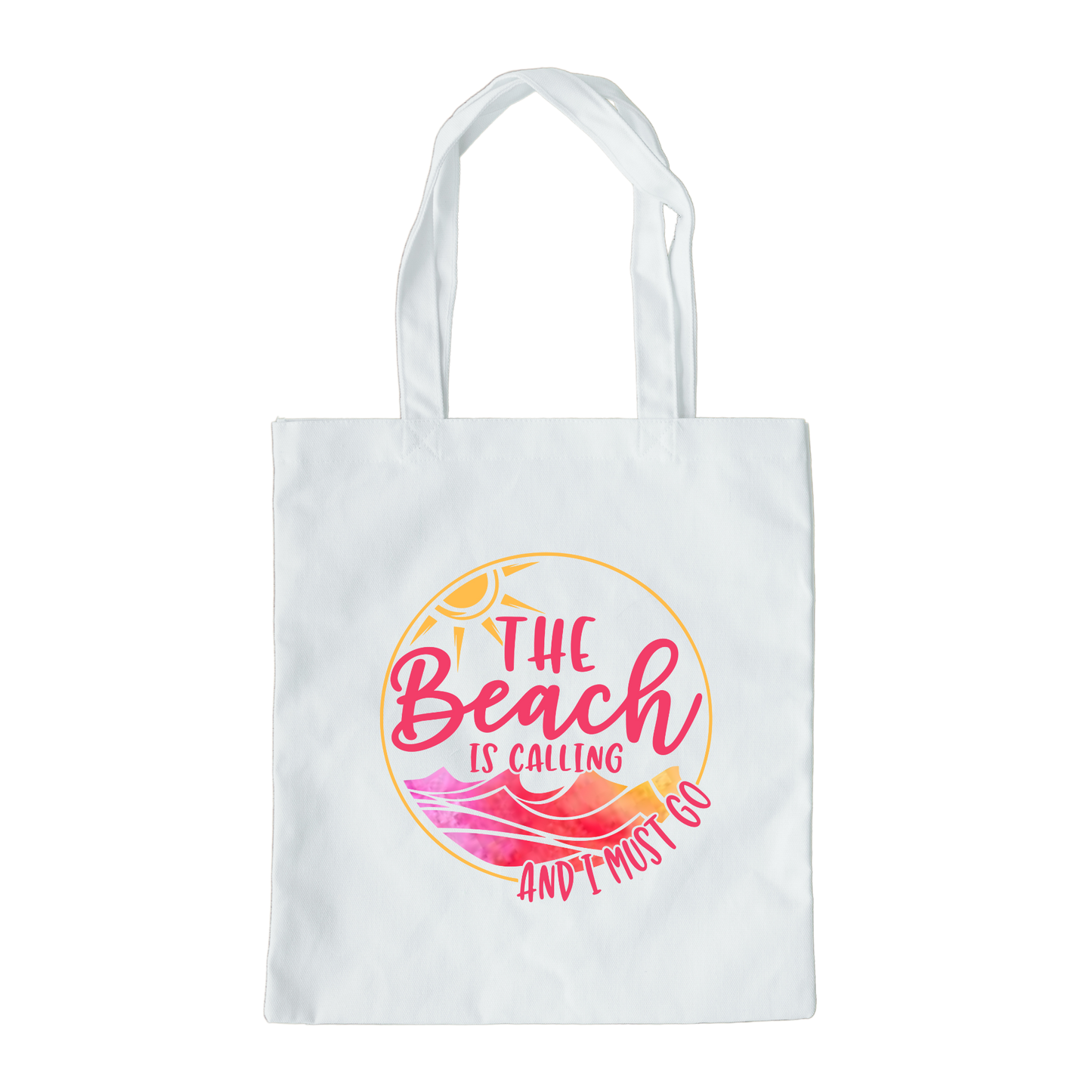 The Beach Is Calling And I Must Go Canvas Tote Bag, Reusable Canvas Tote, Beach Tote Bag, Ocean Tote Bag