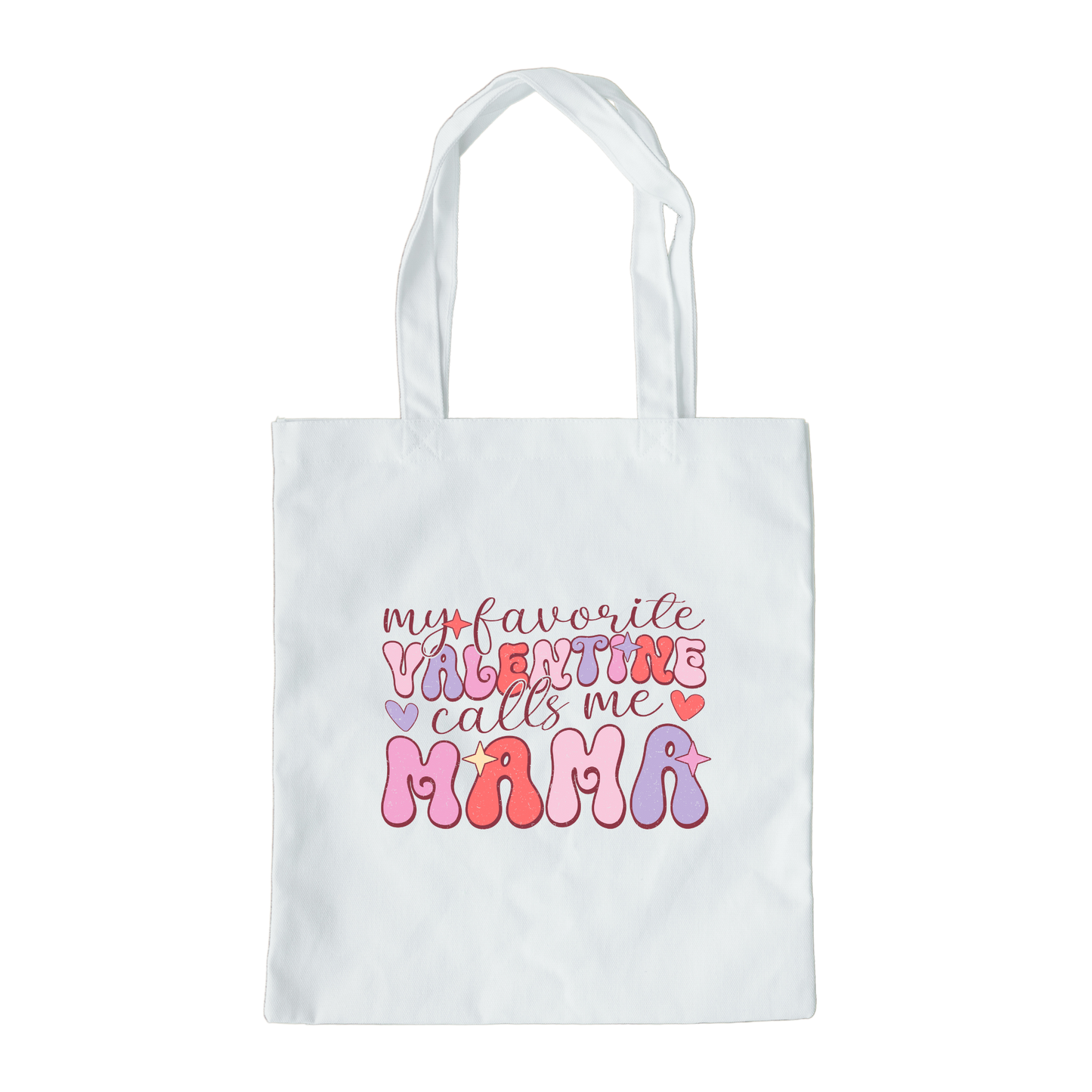 My Favorite Valentine Call Me Mama Tote Bag, Reusable Tote Bag, Valentines Day Tote Bag