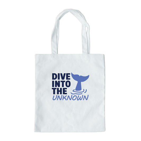 Dive Into The Unknown Tote Bag, Conservation Tote Bag, Reusable Tote Bag, Whale Tote Bag