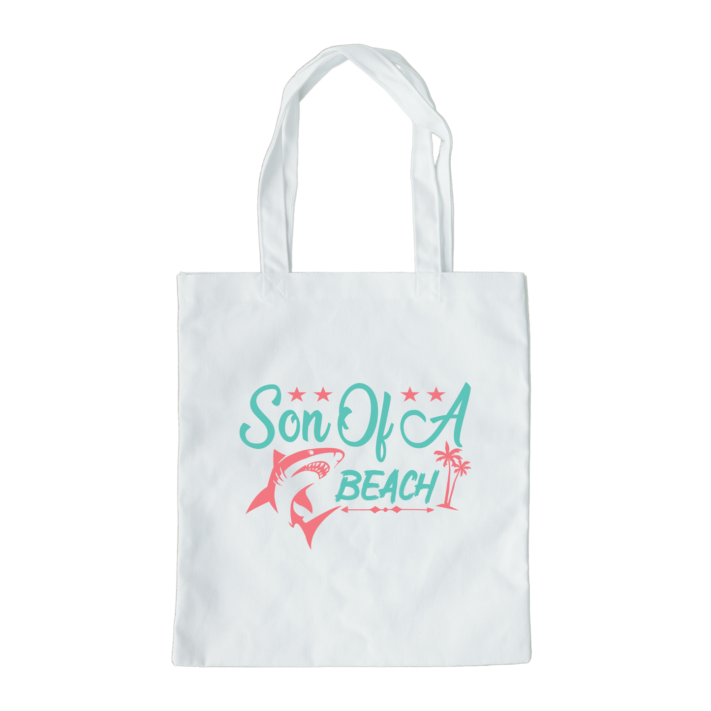 Son Of A Beach Tote Bag, Reusable Canvas Tote, Shark Tote Bag, Beach Tote Bag