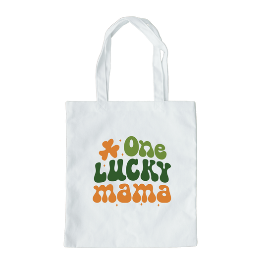 One Lucky Mama Tote Bag, Reusable Tote Bag, St Patricks Day Tote Bag