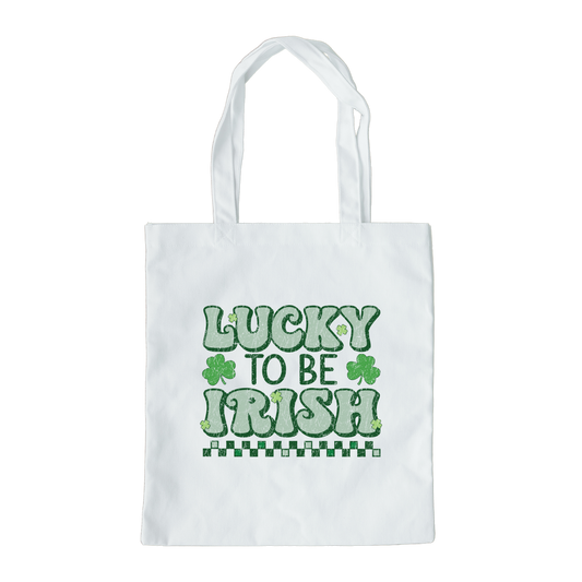 Lucky To Be Irish Tote Bag, Reusable Tote Bag, St Patricks Day Tote Bag