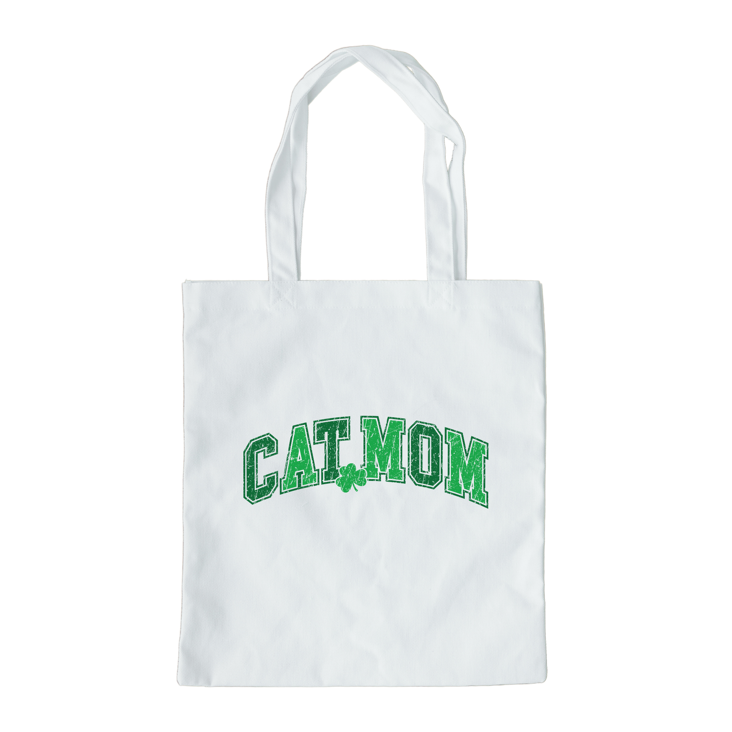 Cat Mom Tote Bag, Reusable Tote Bag, St Patricks Day Tote Bag