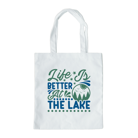 Life Is Better At The Lake Tote Bag, Reusable Canvas Tote