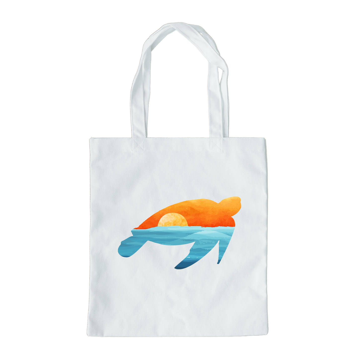 Sunset Sea Turtle Tote Bag, Reusable Tote Bag, Beach Tote Bag