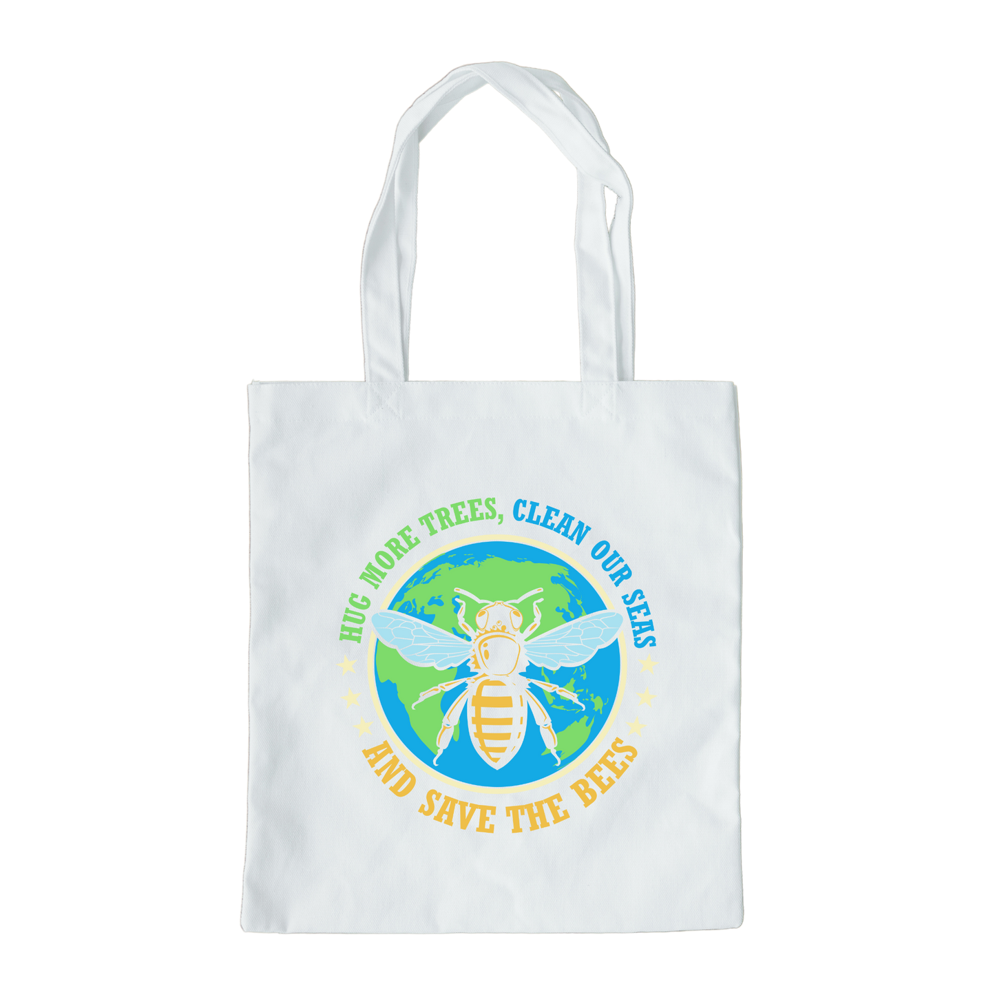 Hug More Trees, Clean Our Seas, And Save The Bees Tote Bag, Conservation Tote Bag, Reusable Tote Bag, Environmental Tote Bag