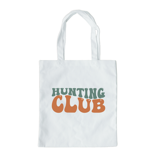 Hunting Club Tote Bag, Hunting Tote, Reusable Bag, Hunting Gift Tote Bag