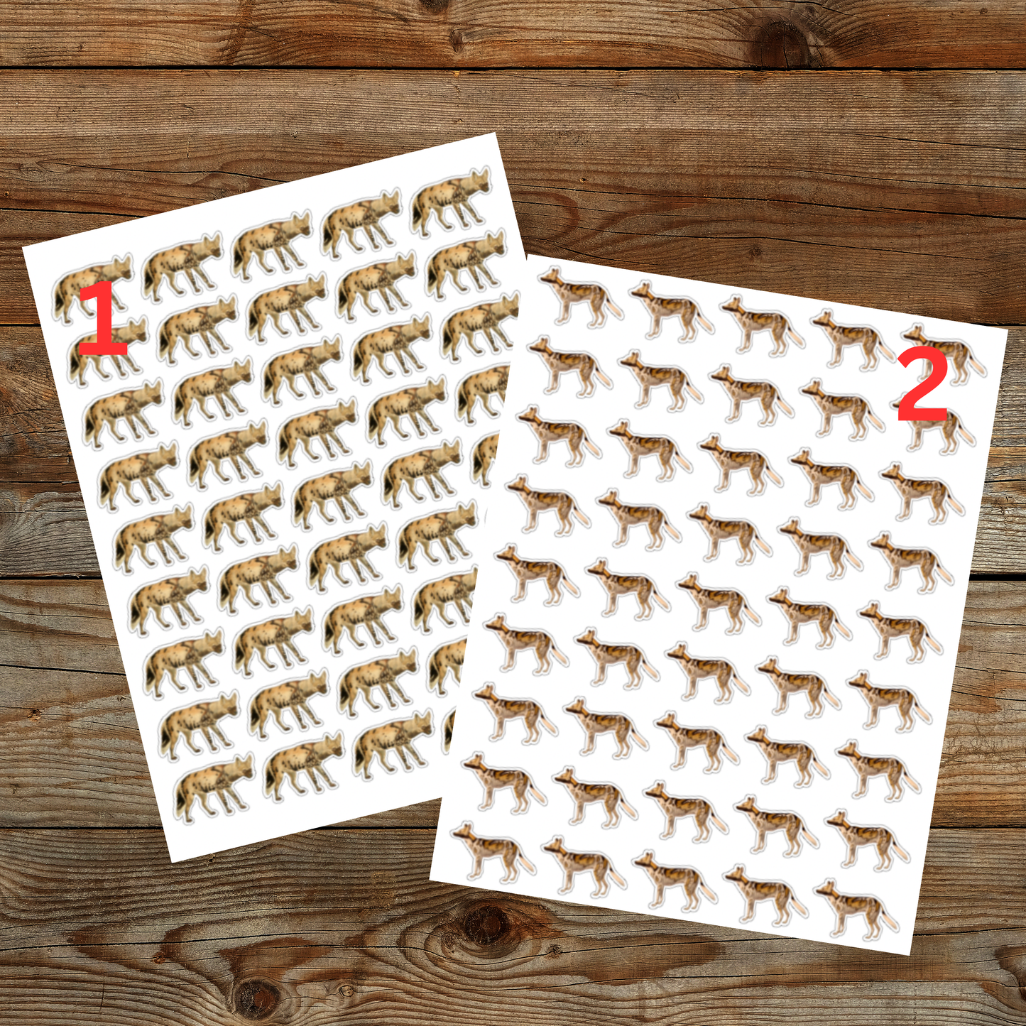 African Wild Dog Sticker Sheet