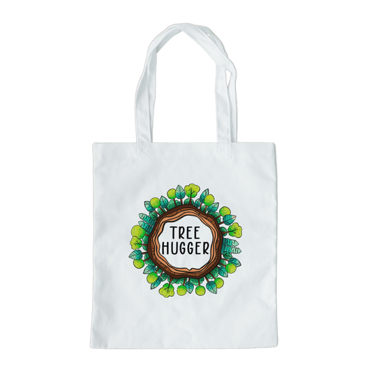 Tree Hugger Tote Bag, Reusable Canvas Tote, Forest Tote Bag, Environmental Tote bag