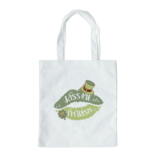 Kiss Me Im Irish Tote Bag, Reusable Tote Bag, St Patricks Day Tote Bag