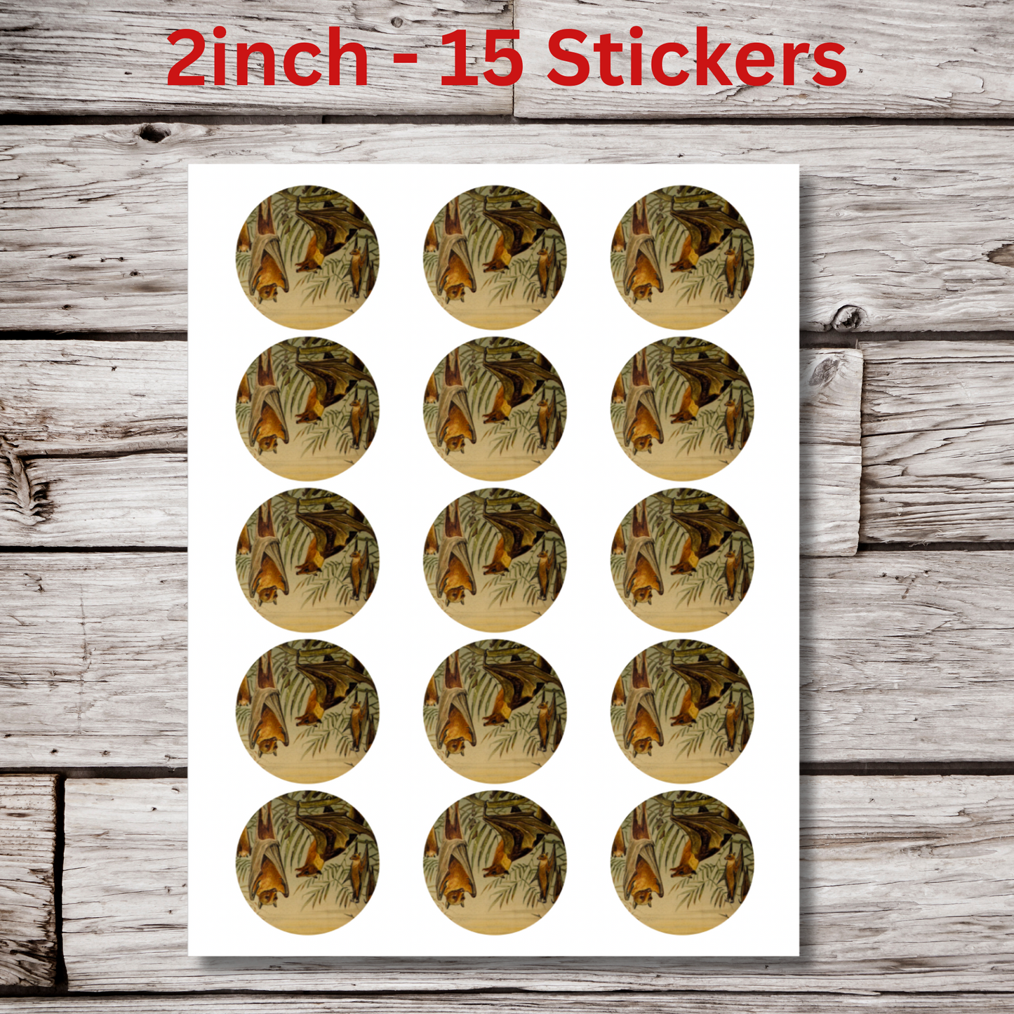 Bat Circle Sticker Sheet