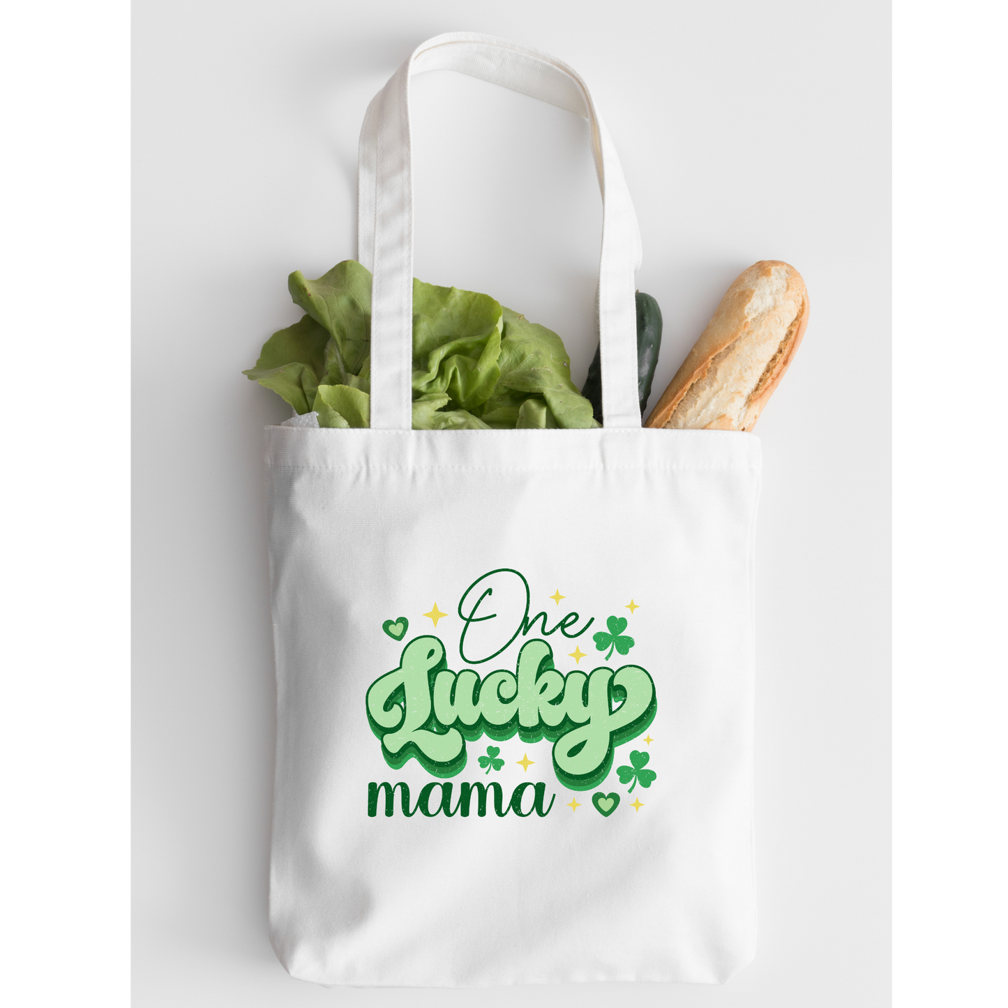 One Lucky Mama Tote Bag, Reusable Tote Bag, St Patricks Day Tote Bag