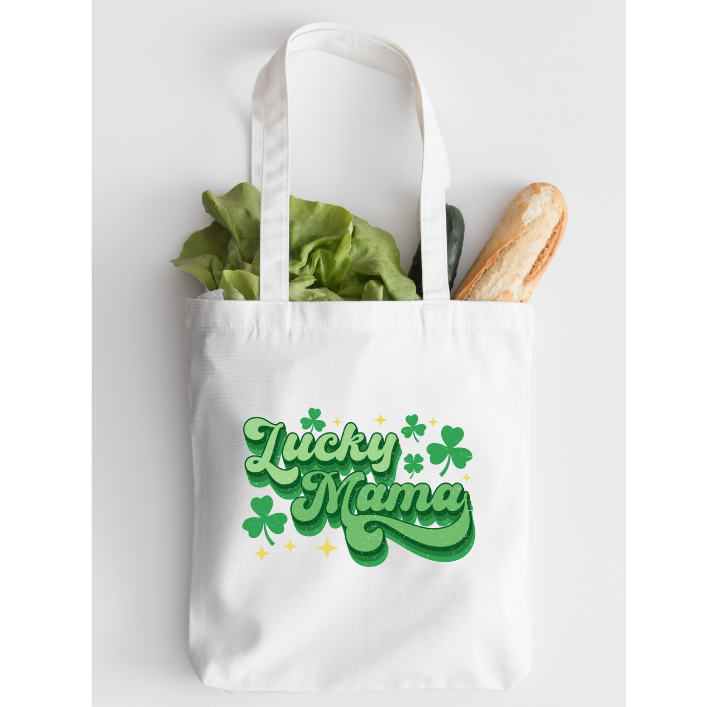 Lucky Mama Tote Bag, Reusable Tote Bag, St Patricks Day Tote Bag