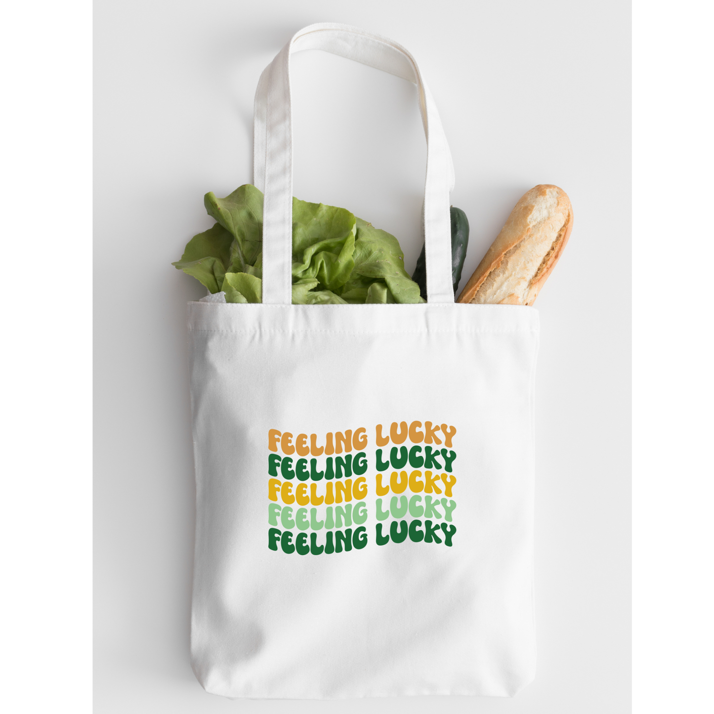 Feeling Lucky Tote Bag, Reusable Tote Bag, St Patricks Day Tote Bag