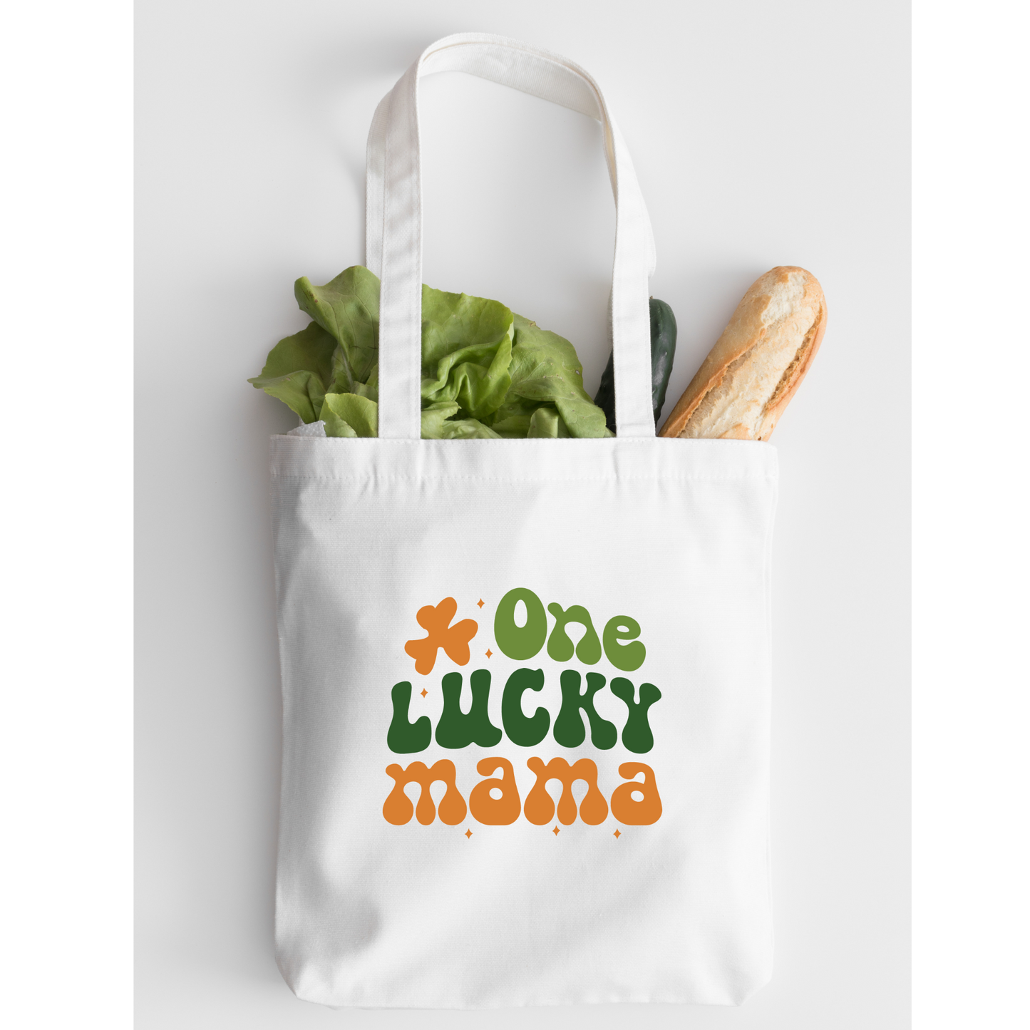 One Lucky Mama Tote Bag, Reusable Tote Bag, St Patricks Day Tote Bag