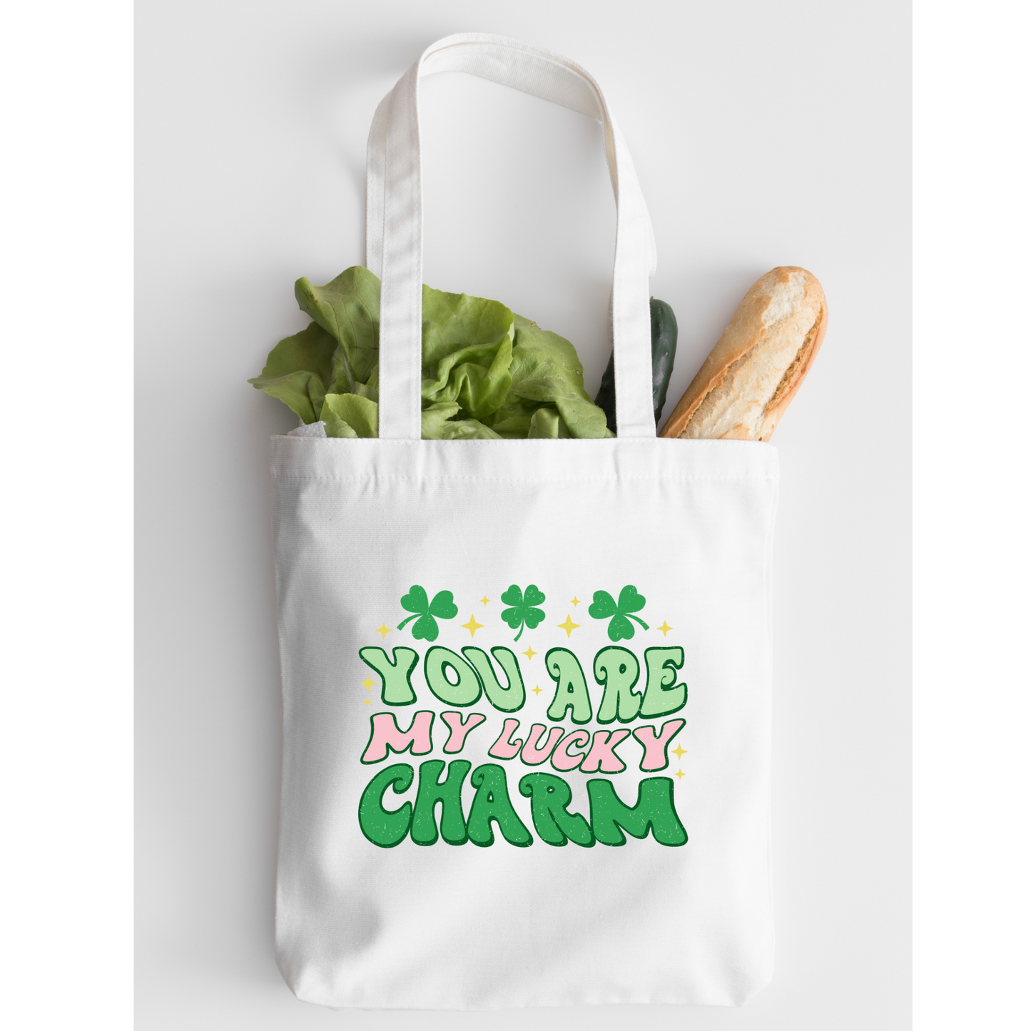 You Are My Lucky Charm Tote Bag, Reusable Tote Bag, St Patricks Day Tote Bag