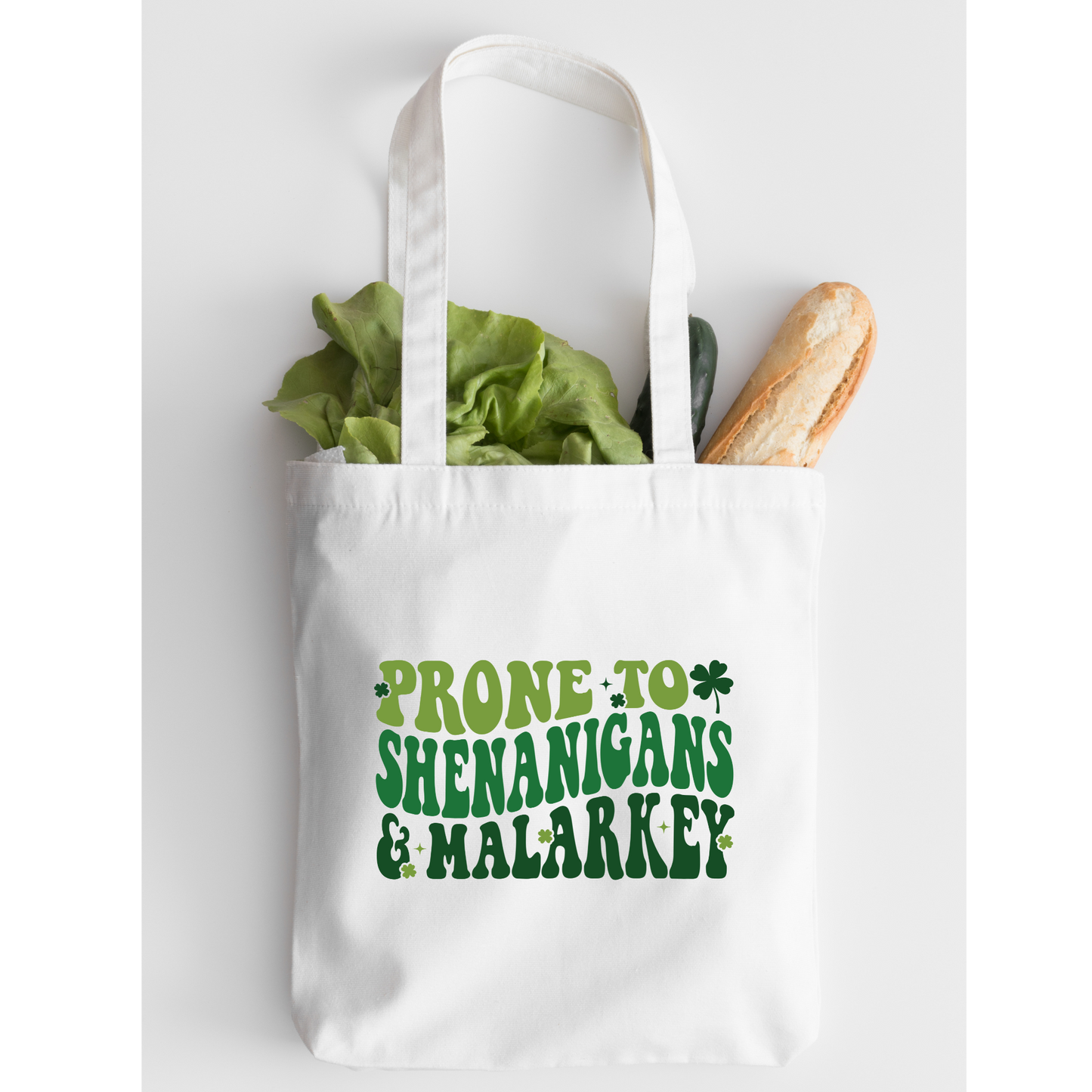 Prone To Shenanigans And Malarkey Tote Bag, Reusable Tote Bag, St Patricks Day Tote Bag