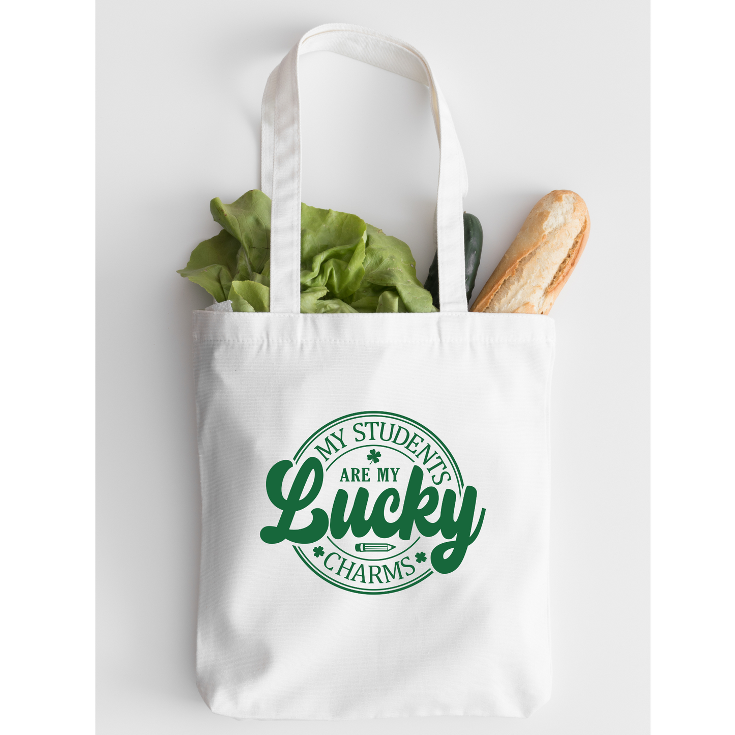 My Students Are My Lucky Charms Tote Bag, Reusable Tote Bag, St Patricks Day Tote Bag