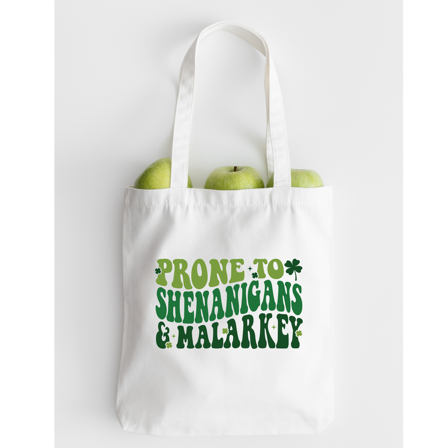 Prone To Shenanigans And Malarkey Tote Bag, Reusable Tote Bag, St Patricks Day Tote Bag