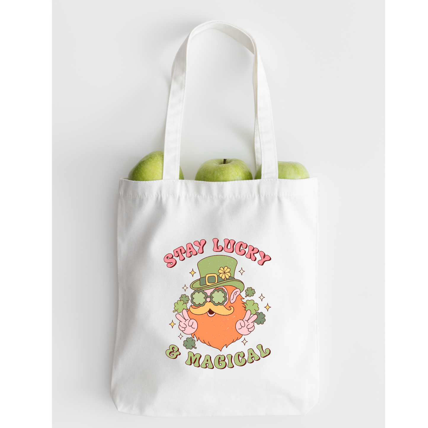 Stay Lucky And Magical Tote Bag, Reusable Tote Bag, St Patricks Day Tote Bag