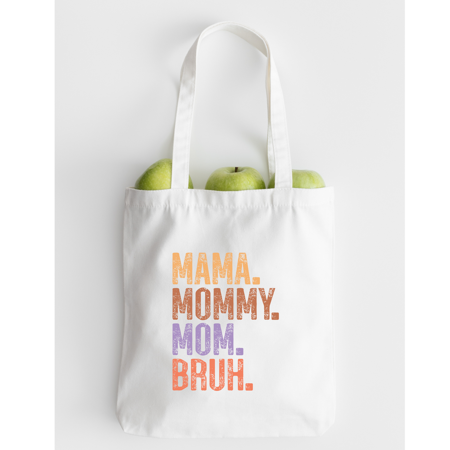 Mama Mommy Mom Bruh Tote Bag, Reusable Canvas Tote