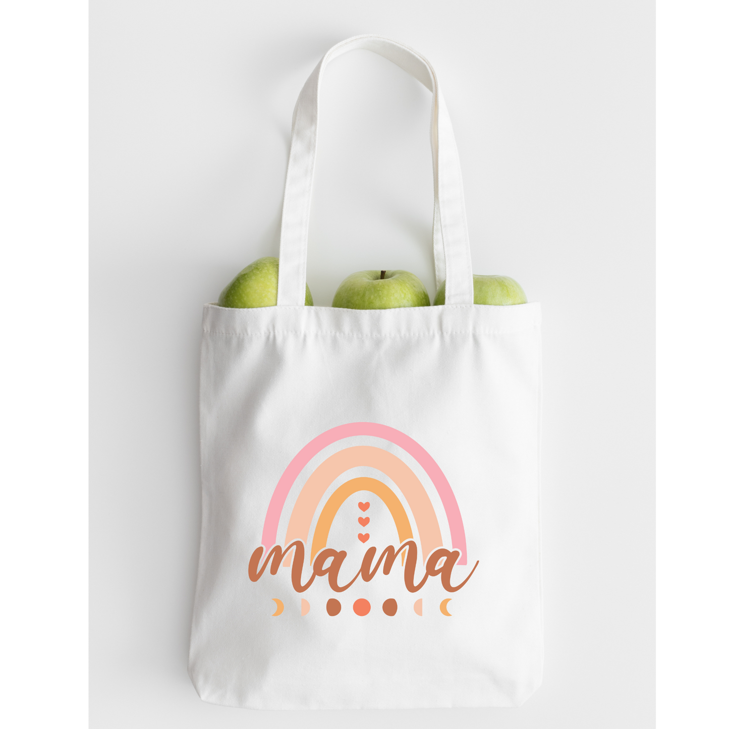 Mama Rainbow Tote Bag, Reusable Canvas Tote